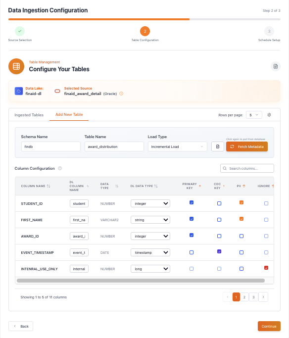 Data ingestion and pipeline automation interface